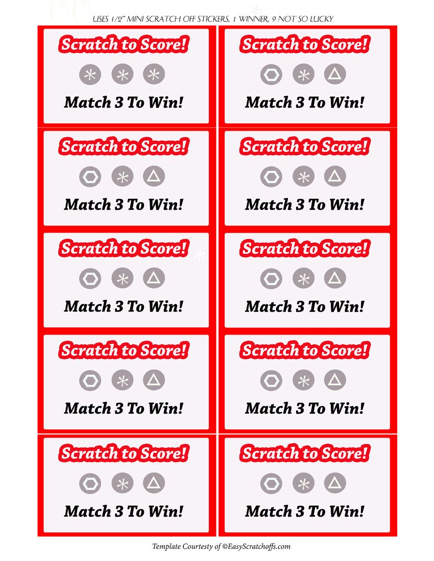 Scratch Off Templates Printable